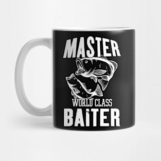 Fishing Meme | Vintage Master Baiter Funny Graphic For Punny Fisherman Mug